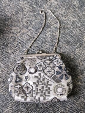 Vintage Carlo Fellini beaded evening clutch